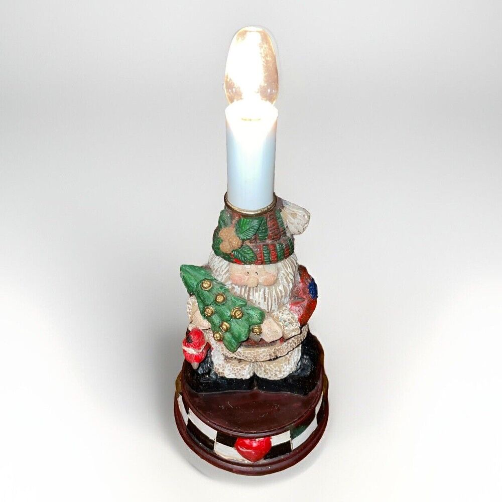 Vintage Christmas Resin Lamp Santa Claus 8x4 TESTED Holiday Decor
